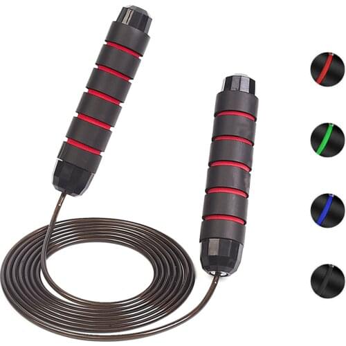 Jump Rope Fitness Exercise Bearing Weighted Handle Steel Wire Adjustable Speed Skipping Rope