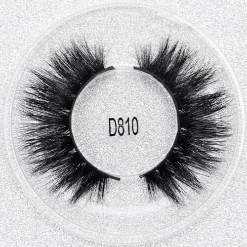 Visofree 3D Real Mink Eyelashes High Volume Curly Thick Charming Eyelashes Plastic Black Terrier 1 Pair/box False Lashes D810
