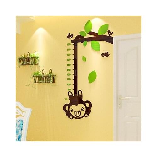 WS96 Height measuring instrument acrylic wall sticker door sticker 3D kindergarten cartoon childrens room wall sticke