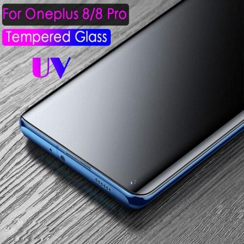 Nano Liquid Glue UV Frosted Tempered Glass film For OnePlus 8 7 Pro 1+7pro full cover Anti Peep Privacy matte Screen Protector