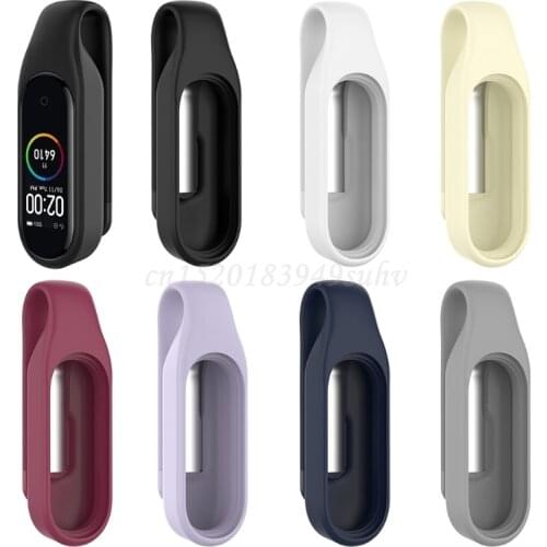 NEW Protective Case Bracelet Tracker Anti Lost Soft Cover For Xiao-mi MiBand 6/5 Shell Silicone Clip Buckle Holder