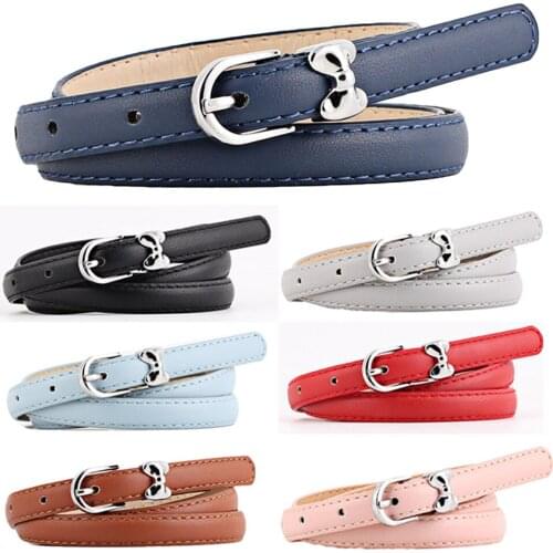 Womens Skinny Waist Belt Pin Buckle Cute Bow Belts Ladies Dress Jeans Waistband BLTYN0333