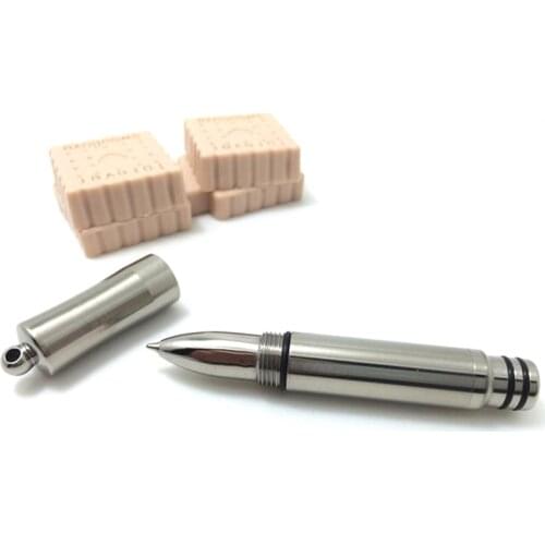 1PC Mini Portable Signature Pen Boutique Pure Titanium Self-defense Retractable Metal Tactical Pen Keychain Key Ring Pendant