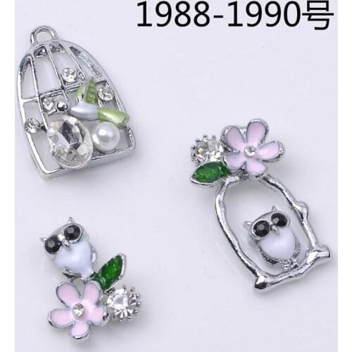 10pcs hollow bird flower simple ename Charm Necklace Pendant DIY Fashion Jewelry earring For Women headdress fitting
