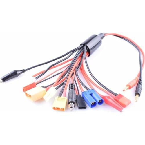 10-in-1 Banana Plug XT90 Connector RC Lipo Battery Charger Adapter Lead Cable for RC Vehicle Car Helicopter Drone