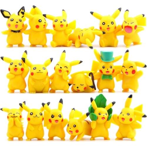 360pcs (20set) 4cm Pikachu PVC Figure Home Car Cake Decoration Figurine Pikachu Model Toy Kids Collection Gift Toy