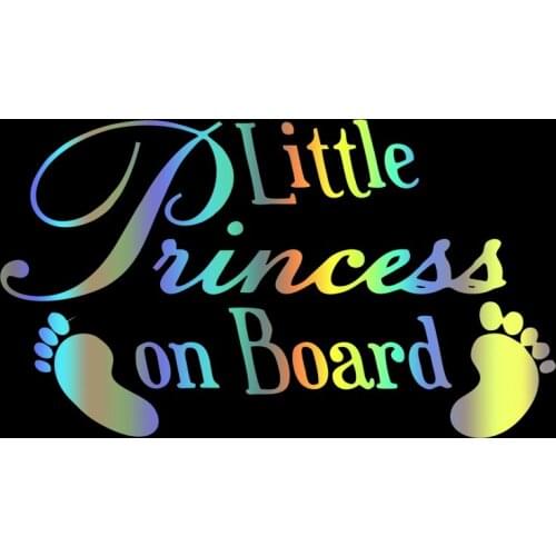 40114# Die-Cut Vinyl Decal Little Princess On Board Car Sticker Waterproof Auto Decors on Car Body Bumper Rear Window
