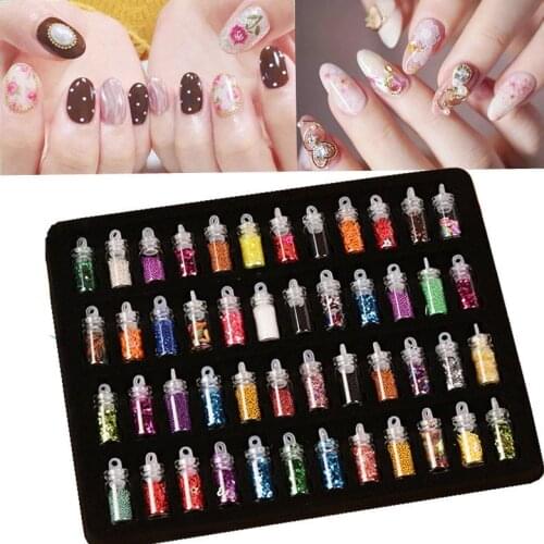 48 bottle DIY Epoxy UV Material Art Fantasy Craft Sparkle Shatter Color Filling For Resin Mold DIY Jewelry Making