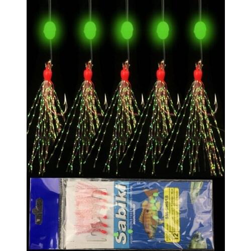 6PCS/Set 7g Long Wire Lure Bait Sea Luminous Fishing Lures Line String Tackle Accessory Spinner Carbon Steel Fishhooks