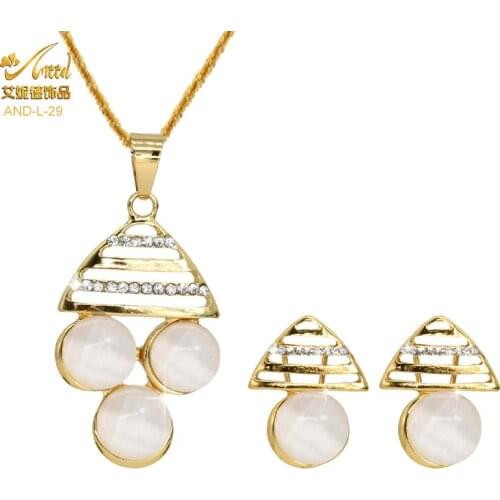 ANIID Necklace Set Jewelery Gold Drop Earrings 2020 Luxury Brands Wedding Designer For Women Indian Bridal Dubai African Nigeria