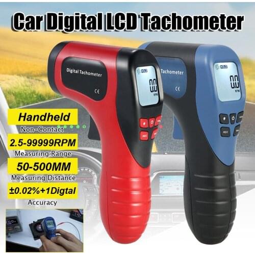 Car Non-Contact Digital LCD Tachometer RPM Meter Motorcycle Speed Gauge Car Moto Speed Tach Meter Speedometer