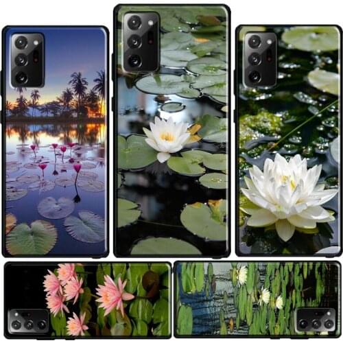 Monet Garden Lotus Case For Samsung Galaxy S21 Ultra S20 FE S8 S9 S10 Note 10 Plus Note 20 Ultra Note 9 Cover