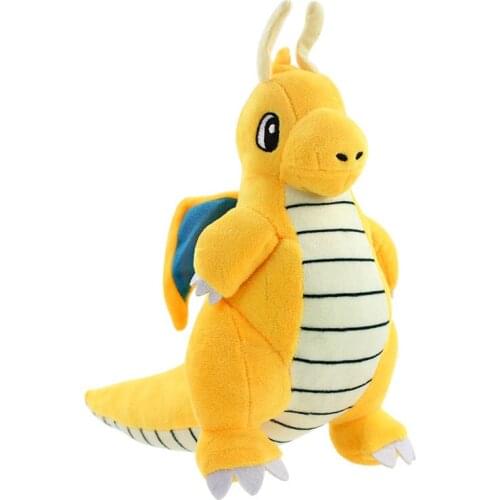25cm Anime Dragonite Plush Toy Soft Stuffed Animals Doll Birthday Gift for Kids