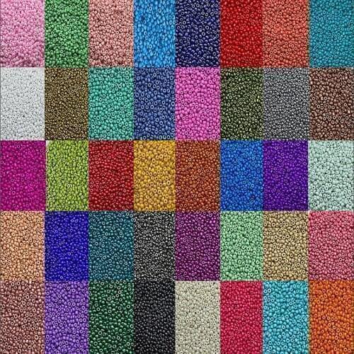 DIY Mini Glass Beads/Handmade Bracelet Necklace Jewelry Making, 2mm * 1000pcs