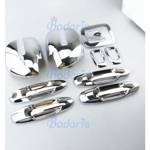 For Toyota Land Cruiser 100 Lexus LX470 1998-2007 13 Pieces Chrome Handle Bowl Rear View Cover Side Lamp Accessories
