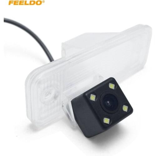 FEELDO 1Set Car Backup Rear View CCD Camera With 4-LED For Hyundai New Santafe IX45 Parking Reversing Camera#2755