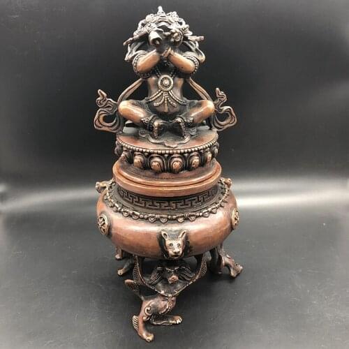 Feng Shui pure copper incense burner ornaments, Vajra sandalwood stove, aromatherapy stove, Exquisite gifts and bronze decorat