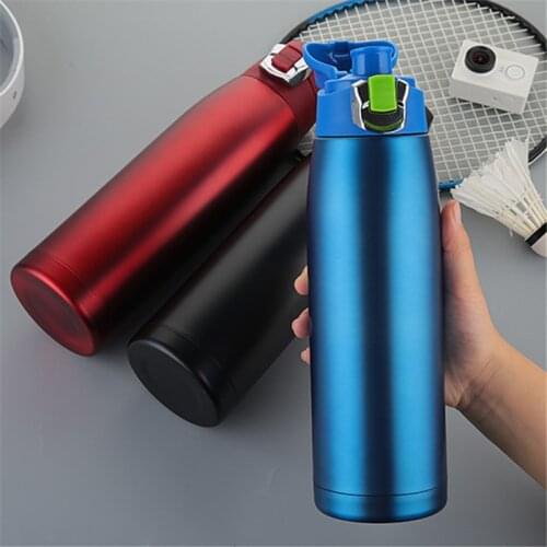 New Fashion 900ML large Lapacity Insulated vacuum Bottle stainless steel 304 Thermos Water Cup With Pop-Up Lid