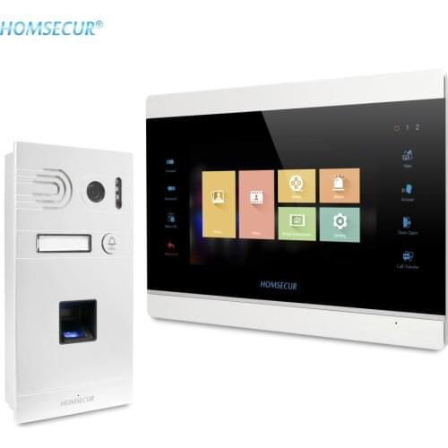 HOMSECUR 7" Video Door Entry Phone Call System 1.3MP with Fingerprint Camera BC061HD-S+BM704HD-S