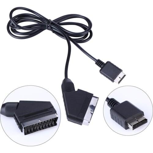 1.8m Replace Broken And Dad Connection Cable for ps2 RGB SCART Cable TV AV Lead for Playstation PS1 PS2 PS3 Line Accessories