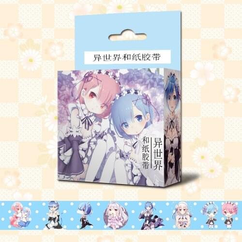 10 boxes/lot Anime Re Life in a different world from zero Washi Tape Adhesive Tape TOY Emilia masking tapes Paper stickers 5M