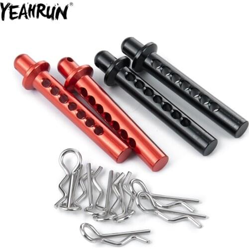 YEAHRUN Metal Aluminum RC Car Shell Column Front Body Post Mounts For 1/10 Axial SCX10 SCX10II 90046 RC Crawler Upgrade Parts