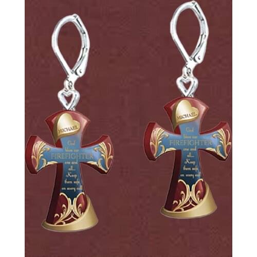 Trendy Earrings for Women Aesthetic Jewelry for Women Cross Christ Fashion Earrings Accessories for Women Religious Love Earring