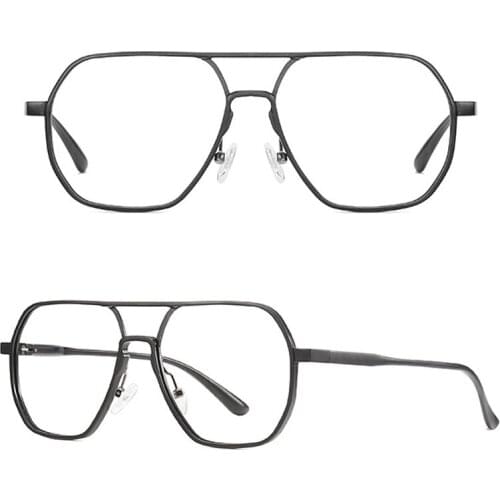 Men Outdoor Sports Al-Mg Alloy Double Bridge Photochromic Glasses Anti Blu Ray eyeglasses