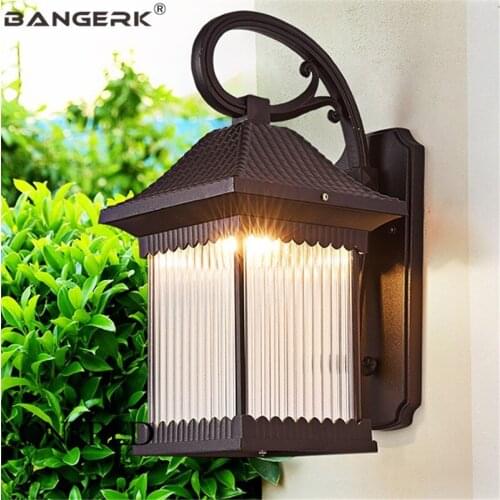Antique Outdoor Wall Light IP65 Waterproof LED Porch Lights Wall Sconce Lamp Garden Balcony Aisle Decor Aluminum Lighting