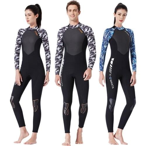 Men Women 3mm/1.5mm Neoprene One Piece Wetsuit Long Sleeve Full Body Warm Rashguard Diving Swimming Surfing Scuba Wet Suits