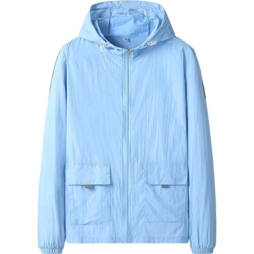 2021 Mens New Sunscreen Ultra Thin Breathable Ice Fishing Skin Suit Varsity Jacket Solid Color Sport The Price Of