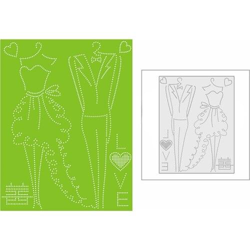 New Love Wedding Dress Panel 2020 Metal Cutting Dies for DIY Scrapbooking and Card Making Decorative Embossing Craft No Stamps