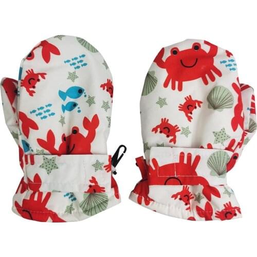 Gloves Boy Winter Mittens Kids Girl Warm Fingerless Skiing Accessory Cartoon Waterproof Outdoor Fleece Lining For Baby