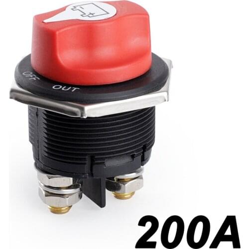 200A Car Battery Switch Rotary Power-off Leakage Protection Short Disconnecter Power Isolator for Auto Motorcycle Truck Boat