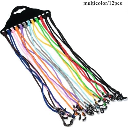 12PC Adjustable glasses chain lanyard glasses Neck Cord Strap String For Eyeglass Glasses sunglasses cord solid Non-slip 2020