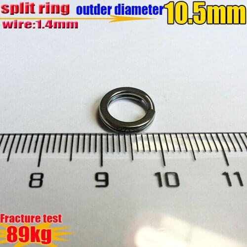 Fishing lure split ring wire 1.4mm*od10.5mm Quantity 30pcs/lot good material 304Stainless Steel
