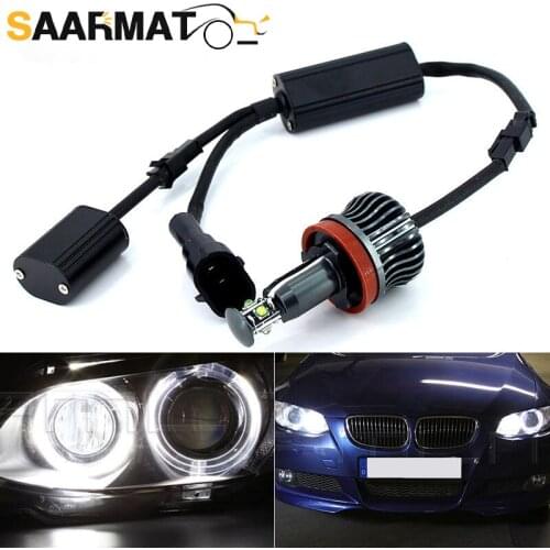 LED CANBUS Free Angel Eyes light Headlight Lamp white for BMW E90 E92 E82 E60 E70 X5 E71 X6 fog lights Headlamps for bmw