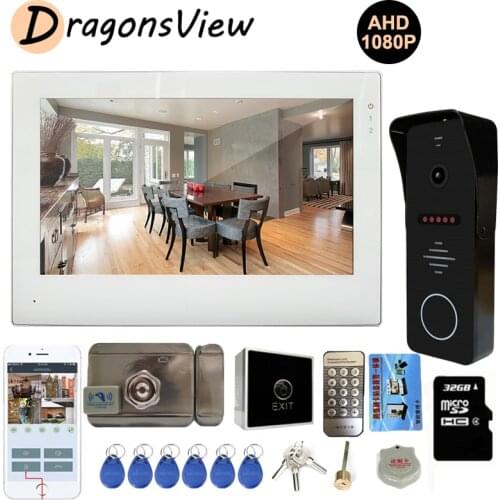 DragonsView Smart Door Entry System Wifi Intercom Video Door Phone Doorbell with Lock 1080P Camera with Motion Detect TUYA
