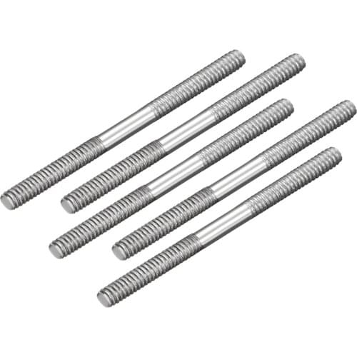 Uxcell 5pcs M2 Pushrod Connector Stainless Steel Rod Linkage,for RC Boat,Car,Airplane,Helicopter L30mm 25mm 35mm 45mm 65mm 75mm