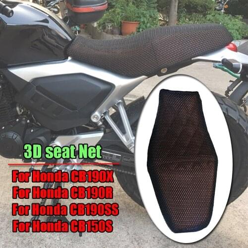 For Honda CB190X CB190R CB190SS CB150S Rear Seat Cowl Cover Waterproof Insulation Net 3D Mesh Protector Motorcycle Accessories