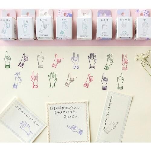 XINAHER Vintage gestures series decoration stamp wooden rubber stamps for scrapbooking stationery DIY craft standard stamp