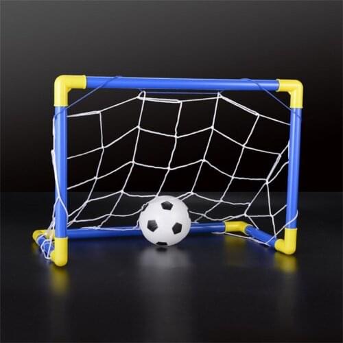 XSXS--Indoor Mini Folding Football Soccer Ball Goal Post Net Set+Pump Kids Sport Outdoor Home Game Toy Child Birthday Gift Plast