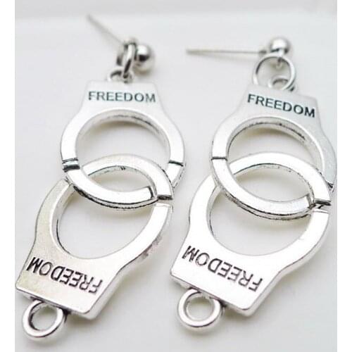 Japan And South Korea Personality Long Alloy Pistols With Regular Earrings Beng Didi Haha Temperament Wild Jewelry Earrings