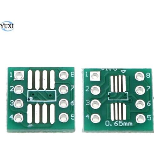YuXi 50pcs TSSOP8 SSOP8 SOP8 to DIP8 PCB SOP-8 SOP Transfer Board DIP Pin Board Pitch Adapter