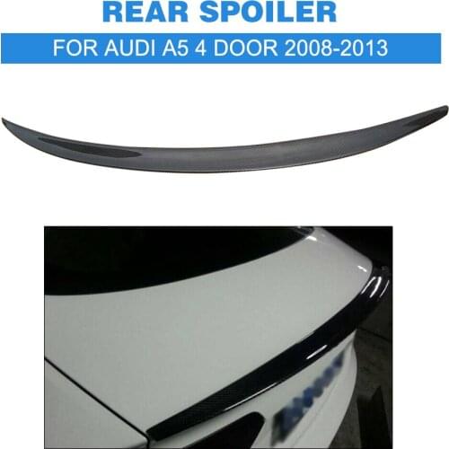 Carbon Fiber Rear Spoiler Trunk Boot Wings for Audi A5 4-Door Sedan Standard 2010 - 2013