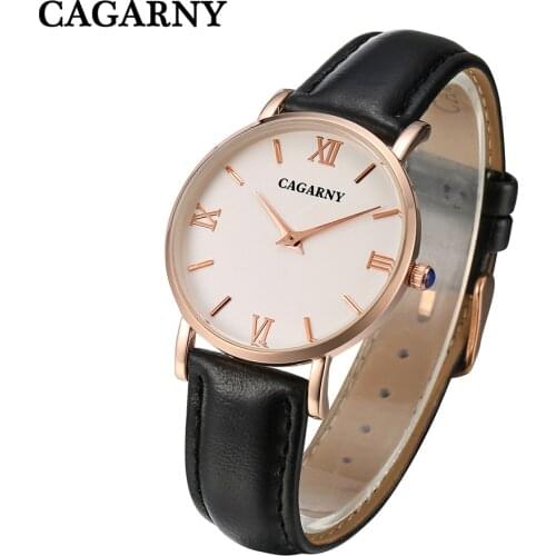 Cagarny Women Watches Luxury Brand Fashion Quartz Ladies Vogue Leather Bracelet Watch Casual Clock Montre Femme Reloj Mujer New