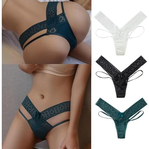 Cross Lace Womens Thong Sexy Hot Erotic Panties Transparent Underwear Female Bandage Lingerie Low Waist T Back