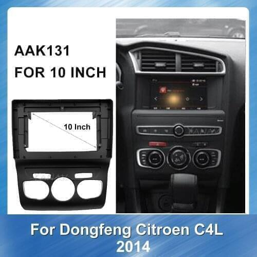 10 inch Car Radio fascia Panel Bezel Trim kit For Dongfeng Citroen C4L 2014 Car GPS Navigation Panel Adaptor Refitting Kit frame