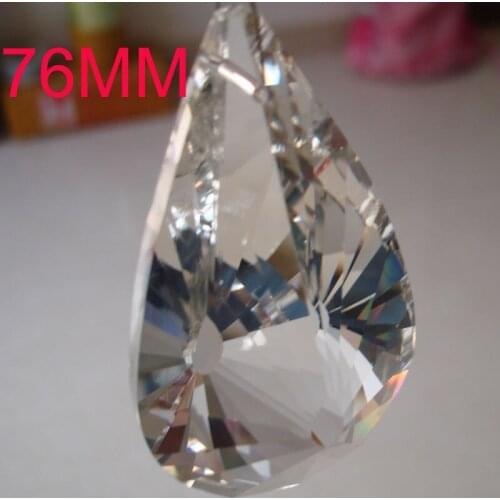 200pcs/lot 76mm Ornament Crystal Prism Crystal Chandelier Part Pendant SUNCATCHER Crystal Chandelier Parts For DIY