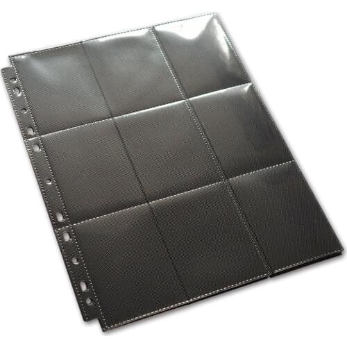 30 Pages/Lot 18/9 Pockets Board Game Cards Page Trading Card Protector Ultra Pro Star Cards Album Top/Side Loading Binder Pages